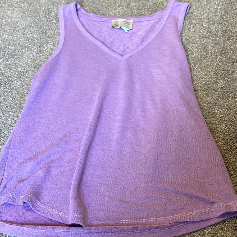 Anthropologie Purple Sleeveless Relaxed Tank Top